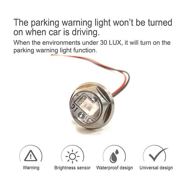 The parking warning light won'tbe turned on when car is driving.