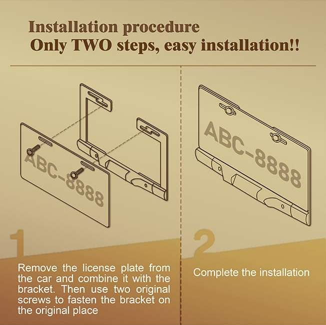 Only TWO steps, easy installation!